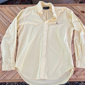 Yellow long sleeve Polo button up